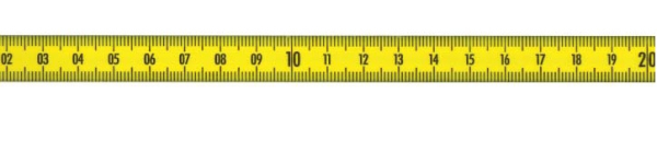 Biegsame Stahlmaßstäbe, polyamidbeschichtet, links-rechts   500 mm